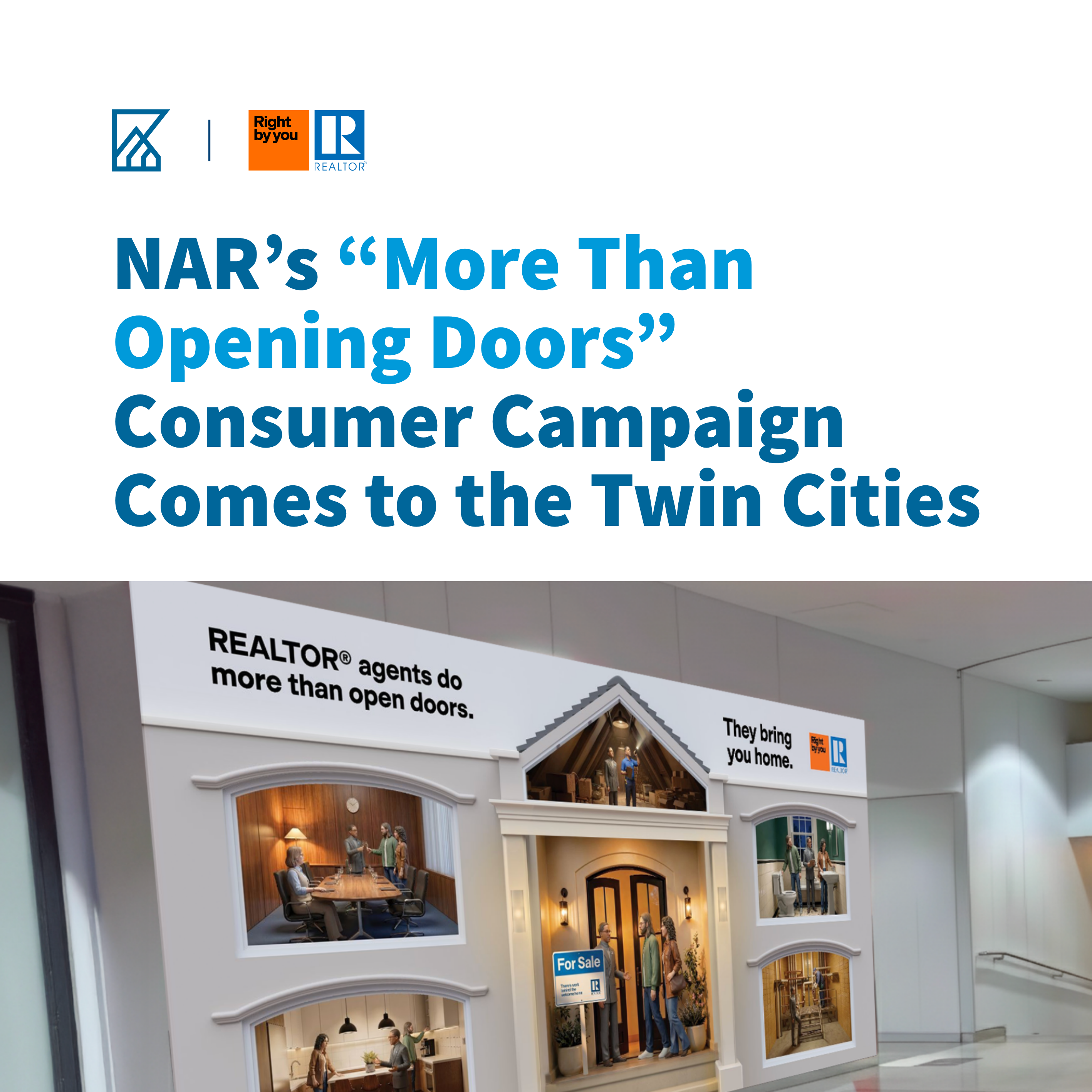 Graphic of a blue house in a neighborhood with the title 